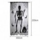 Szín: Kúszó szellem - Halloween Creeping Ghost Csipke függöny Halloween ajtó ablak dekoráció otthonra ijesztő koponya