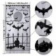 Szín: Kúszó szellem - Halloween Creeping Ghost Csipke függöny Halloween ajtó ablak dekoráció otthonra ijesztő koponya