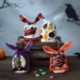 Szín: sütőtök háló - 50db Halloween cukorka csomagolás táska dekoráció sütőtök gyerekeknek trükk vagy csemege