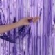 Szín: matt ezüst - 1*2M Rose Gold Fólia talmi rojtos függöny ajtó eső otthon szoba esküvői parti deco színpad háttér