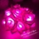 Szín: vegyes - 10/20db LED Rózsa lámpa Hab Rózsa Tündér Fényfüzér Esküvői Valentin napi csokor Party Garland Decor
