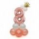 Szín: rózsaszín arany 8 - 1 szett Rose Gold számos fólia lufi Boldog születésnapot lufi Baby Shower Gyerek születésnapi
