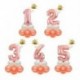 Szín: rózsaszín arany 8 - 1 szett Rose Gold számos fólia lufi Boldog születésnapot lufi Baby Shower Gyerek születésnapi
