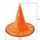 Szín: narancs - Csillogó csillagok Halloween boszorkány sapka Felnőtt Gyerekek Halloween Party Ruhák Varázsló