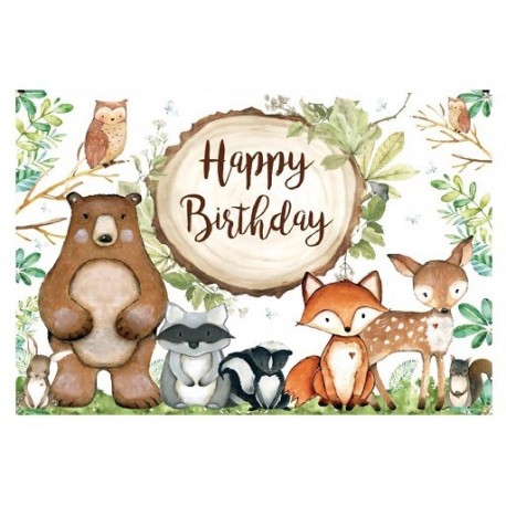 Szín: medvebarátok 1 - Trópusi dzsungel szafari Wild One 1. születésnapi parti háttér kellékei aranyos erdei állatparti