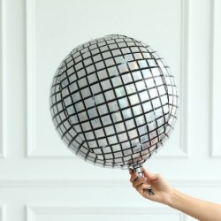 Szín: lézer disco - 1db 22 hüvelykes 4D színátmenetes színes kerek léggömbök színes globális esküvői dekorációhoz