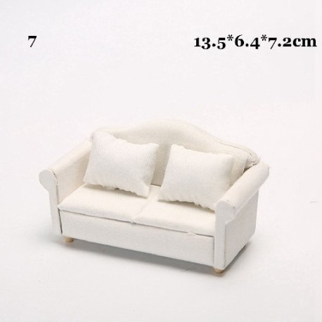Szín: 7 - Divat 1:12 Lányok Ajándékok Gyerekek Dekoráció Színlelt játék Játék Babaház Miniatűr Puha Kanapé Mini