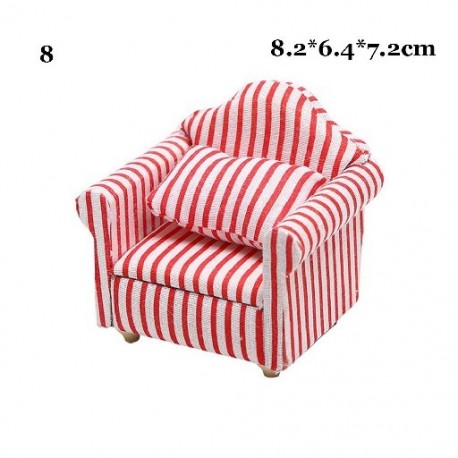 Szín: 8 - Divat 1:12 Lányok Ajándékok Gyerekek Dekoráció Színlelt játék Játék Babaház Miniatűr Puha Kanapé Mini