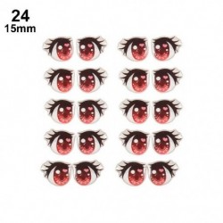 Szín: 24 - 10 pár hosszú szempilla aranyos szerelmes rajzfilm Szem matricák Anime figura baba szemragasztó agyag matricák