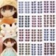 Szín: 25 - 10 pár hosszú szempilla aranyos szerelmes rajzfilm Szemmatricák Anime figura baba szemragasztó agyag matricák