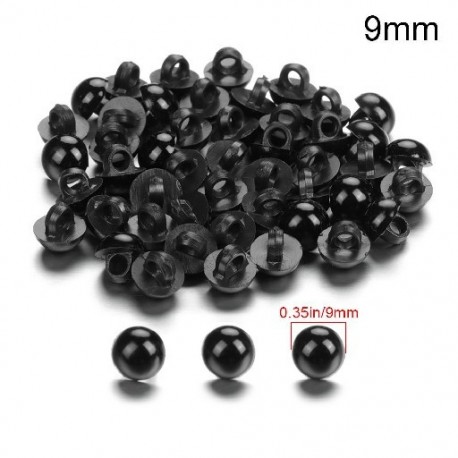 Szín: 9mm - 50db Babagyerek plüssjáték 9-25mm Műanyag Medvék Tű Nemezelő Babák Kiegészítők Állatok Bábok