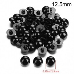 Szín: 12,5 mm - 50db Babagyerek plüssjáték 9-25mm Műanyag Medvék Tű Nemezelő Babák Kiegészítők Állatok Bábok