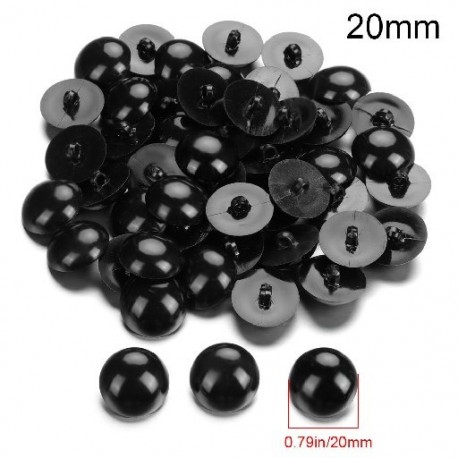 Szín: 20mm - 50db Babagyerek plüssjáték 9-25mm Műanyag Medvék Tű Nemezelő Babák Kiegészítők Állatok Bábok