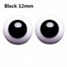 Szín: fekete-12mm - 6 mm 8 mm 10 mm 12 mm 14 mm kék fekete üveg szemek szemgolyó BJD babához DIY baba készítés