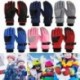 Szín: kék - 1 pár síléc Télen kell csúszásmentes Vastag Meleg Szélálló Vízálló Gyermek Síkesztyű Snow Snowboard