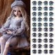 Szín: 15mm - Anime figura baba oktatási játékok pillangó alakú aranyos matrica rajzfilm Szem matricák agyag matricák arc