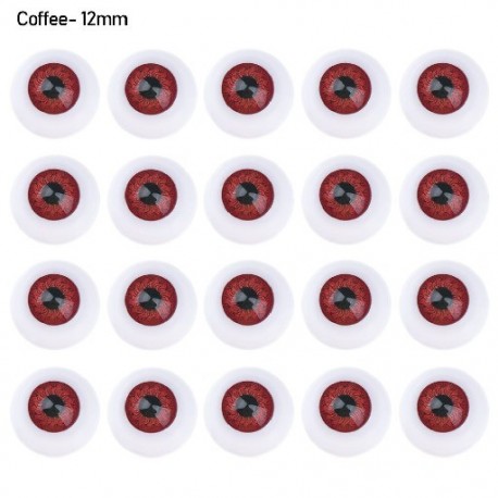 Szín: kávé - 12 mm - 10 pár 10 mm-es 12 mm-es kiegészítők BJD babához DIY baba készítés kézműves Biztonsági állat