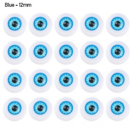 Szín: kék - 12 mm - 10 pár 10 mm-es 12 mm-es kiegészítők BJD babához DIY baba készítés kézműves Biztonsági állat