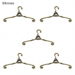 Szín: bronz-S - 5db mini Ob11 baba játék ötvözet hálószoba dekoráció 4/6,5 cm Akasztók Babaház Bútor Babák Ruha