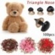 Fekete szín - 100db Crafts műanyag háromszög orrok babákhoz Játékok medvéhez gombokhoz Játék medve orr barkácsolás