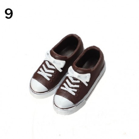 Szín: 9 - Divatcipő 16 cm-es babákhoz 1/3 1/4 baba puha műanyag tornacipő PVC baba alkalmi cipők 2-3,5 cm-es