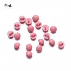 Szín: rózsaszín - 20 DB 4 mm-es mini baba gomba gombok ultrakicsi fém mintás dekorációs csat barkácsolás 1/6 babakabát