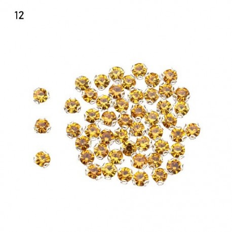 Szín: 12 - 50 db 4 mm-es aranyos mini gyémánt gombok 1/6 babák húzós ruházat varrócsatok babaház Miniatűr