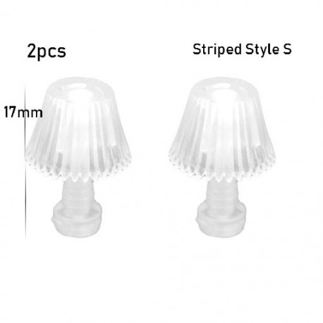 Szín: Striped Style S - 1:20/1:25 Műanyag modell Babaház Miniatűrök Kiegészítők Asztali lámpa Babaház Világítás