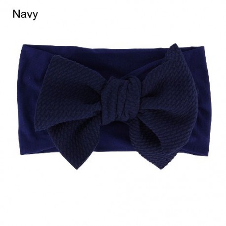 Szín: sötétkék - Puha baba lány kukorica hajpánt gyerekeknek egyszínű masni fejpánt tipegő sztreccs turbán gyerek