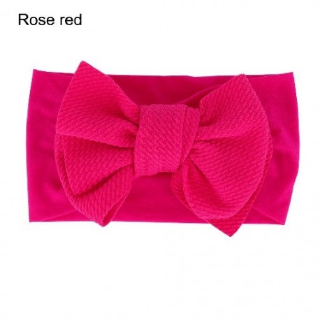 Szín: rózsa vörös - Puha baba lány kukorica hajpánt gyerekeknek egyszínű masni fejpánt tipegő sztreccs turbán gyerek