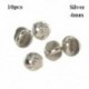 Szín: ezüst-10db 4mm - 5/10db minigombos csat barkácsolás babakabátok ruhák fém csat minta díszítő csatok 1/6 babaruha