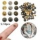 Szín: bronz-5db 4mm - 5/10db minigombos csat barkácsolás babakabátok ruhák fém csat minta díszítő csatok 1/6 babaruha