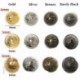 Szín: bronz-10db 5mm - 5/10db minigombos csat barkácsolás babakabátok ruhák fém csat minta díszítő csatok 1/6 babaruha
