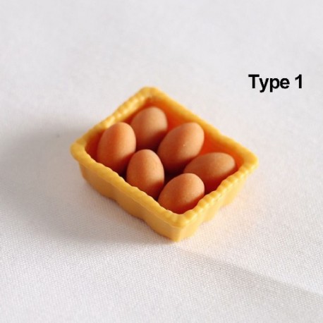 Szín: 1-es típus - Ajándékjelenet modell játszóház fotókellékek Babaház tojások Babatartozékok Mini tojás tálcás