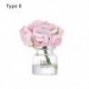 Szín: 8-as típus - Ajándékjátékok Bútor Üvegpalack Miniatűr Modell Rózsaszín Rózsa Babaház Virág Váza Fehér