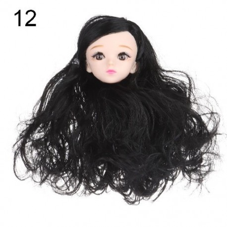 Szín: 12 - Lány ajándék 3D szemek 1/6 BJD többszínű 30 baba közös barkácsfej viselete Ősi babatartozékok babafej