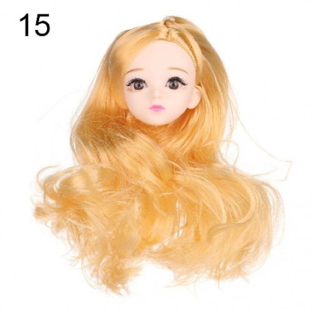 Szín: 15 - Lány ajándék 3D szemek 1/6 BJD többszínű 30 baba közös barkácsfej viselete Ősi babatartozékok babafej