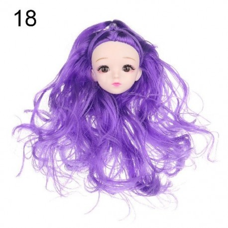 Szín: 18 - Lány ajándék 3D szemek 1/6 BJD többszínű 30 baba közös barkácsfej viselete Ősi babatartozékok babafej