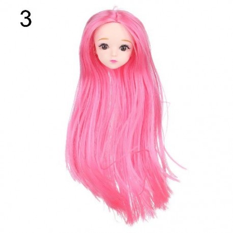 Szín: 3 - Lány ajándék 3D szemek 1/6 BJD többszínű 30 baba közös barkácsfej viselete Ősi babatartozékok babafej