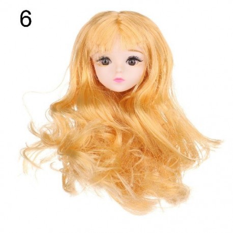 Szín: 6 - Lány ajándék 3D szemek 1/6 BJD többszínű 30 baba közös barkácsfej viselete Ősi babatartozékok babafej