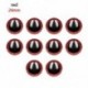 Piros szín - 10db 16/18/20/22/24mm műanyag csillogó babaszemek kerek biztonsági szemek csillogó babák szemgolyók barkács
