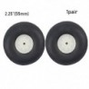Szín: 55mm - 1pár Hot Sale Fekete Tartozékok Gumi PU farokkerék műanyag agy RC repülőgép csere repülőgép