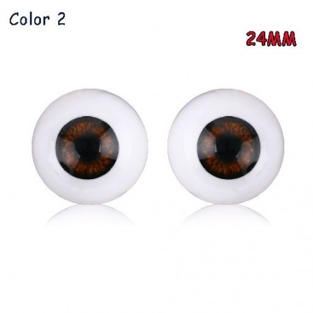 Szín: szín2-24mm - 1 pár valósághű félkerek üreges hátú műszemek szemgolyók barkácsolás Halloween kellékek horror