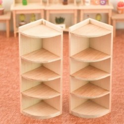 Fehér szín - Játékok dekoráció mini fabútor modell miniatűr szekrény modell tároló sarokszekrény szimuláció