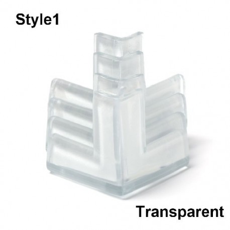 Szín: átlátszó-style1 - 4 db puha biztonsági íróasztal Baba ütközésgátló szalagos asztal sarokvédő sarokvédők