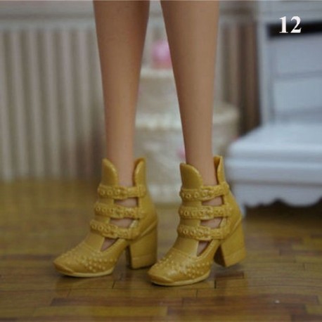 Szín: 12 - NK Akciós babacipők Színes aranyos sarkúak Divatos vállfák Barbie babához Kiegészítők Kiváló minőségű