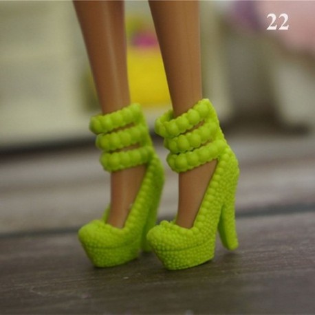 Szín: 22 - NK Akciós babacipők Színes aranyos sarkúak Divatos vállfák Barbie babához Kiegészítők Kiváló minőségű