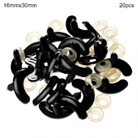 Szín: 16mmx30mm - Kiváló minőségű Medve Állatkiegészítők 17/24/30 mm Műanyag babák Barkács Eszközök Szem