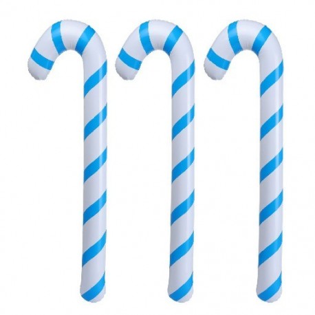 Szín: kék - Otthoni buli léggömbök lógó díszek mankó léggömbök karácsonyi cukornád felfújható játékok Mikulás