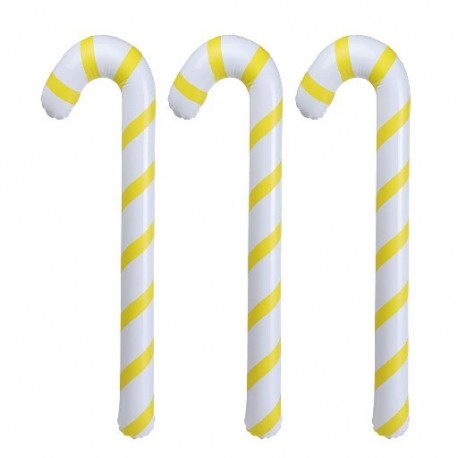 Szín: sárga - Otthoni buli léggömbök lógó díszek mankó léggömbök karácsonyi cukornád felfújható játékok